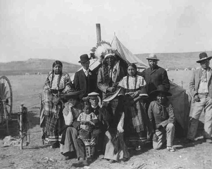 Historic Photo of Native Americans in Johnson County Wyoming